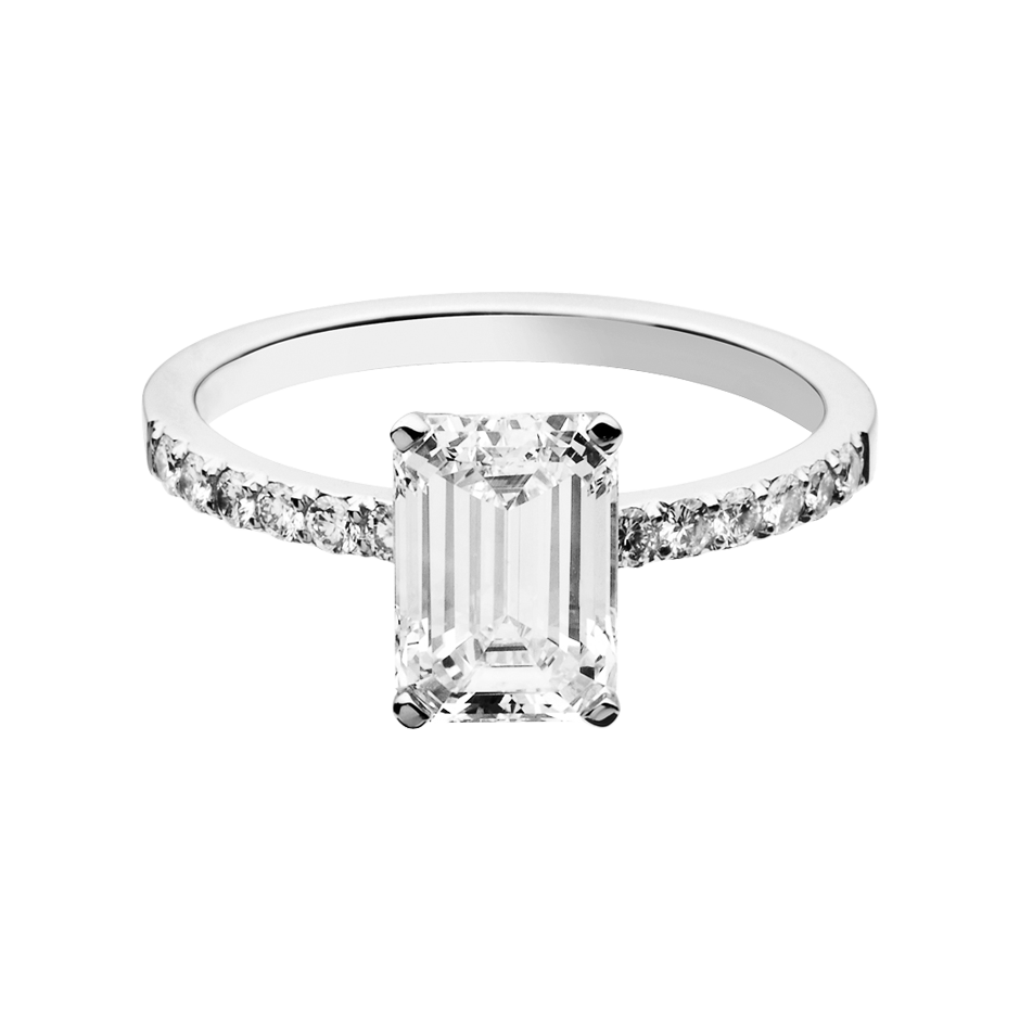 Melbourne With 1.68 Karat Smaragd Form Naturdiamant Melbourne With 1.68 Karat Smaragd Form Naturdiamant