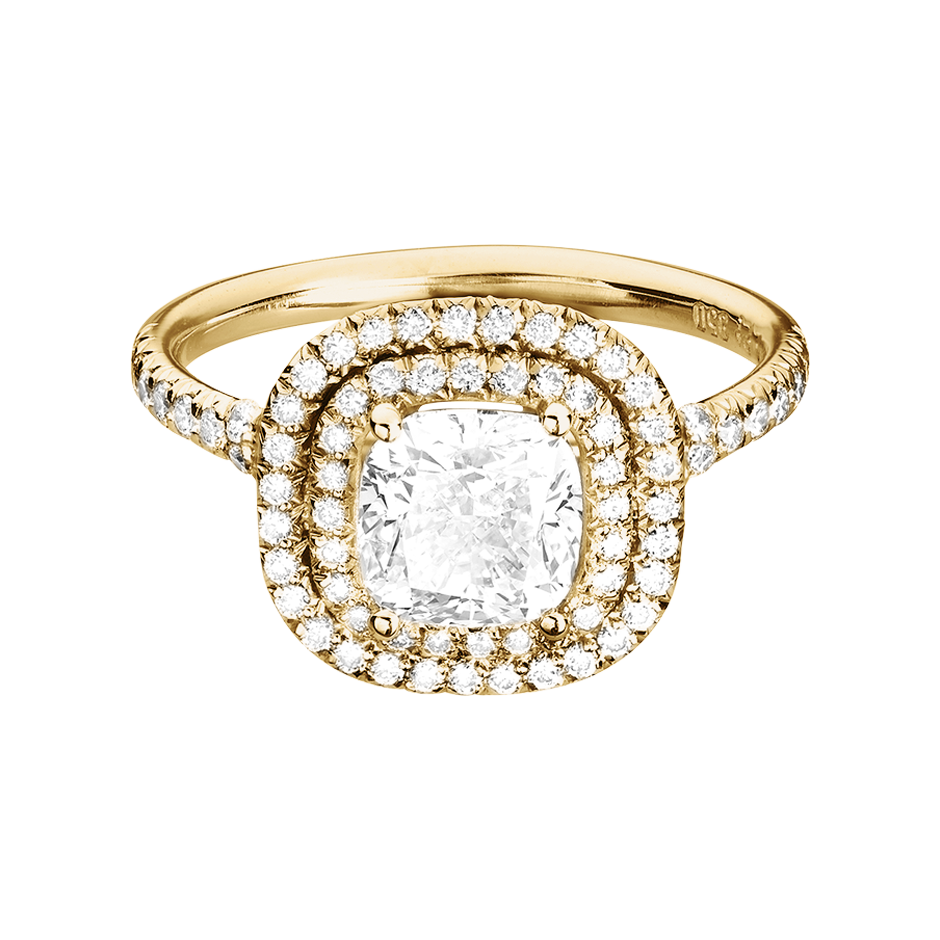 yellow gold - cushion yellow gold - cushion