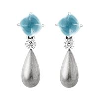 Sugar Loaf Ohrringe Aquamarin Weißgold Sugar Loaf Ohrringe Aquamarin Weißgold