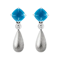 Sugar Loaf Ohrringe Swiss Blue Blautopas Weißgold Sugar Loaf Ohrringe Swiss Blue Blautopas Weißgold