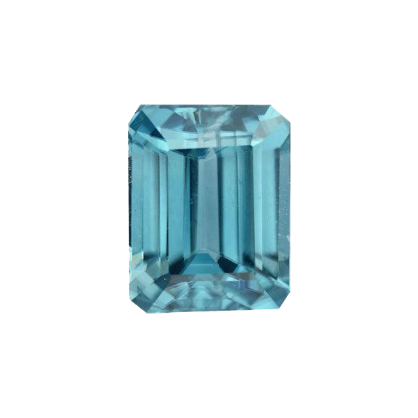 Zirkon Smaragdschliff blau Zirkon Smaragdschliff blau