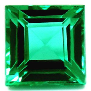 0.78 Karat Quadrat Form Emerald Gemstone