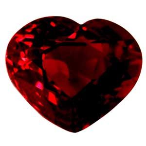 2.03 Karat Herz Form Ruby Gemstone