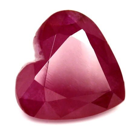 4.22 Karat Herz Form Ruby Gemstone