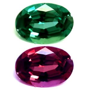 0.85 Karat Oval Form Alexandrite Gemstone