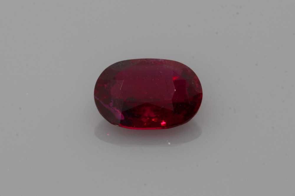 1.05 Karat Oval Form Ruby Gemstone