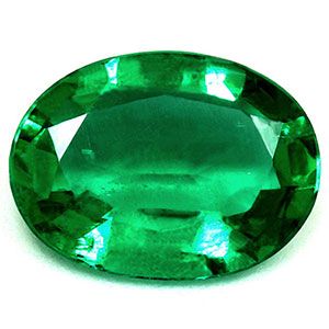 0.96 Karat Oval Form Emerald Gemstone