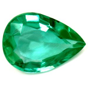 0.87 Karat Tropfen Form Emerald Gemstone