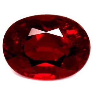 1.09 Karat Oval Form Ruby Gemstone