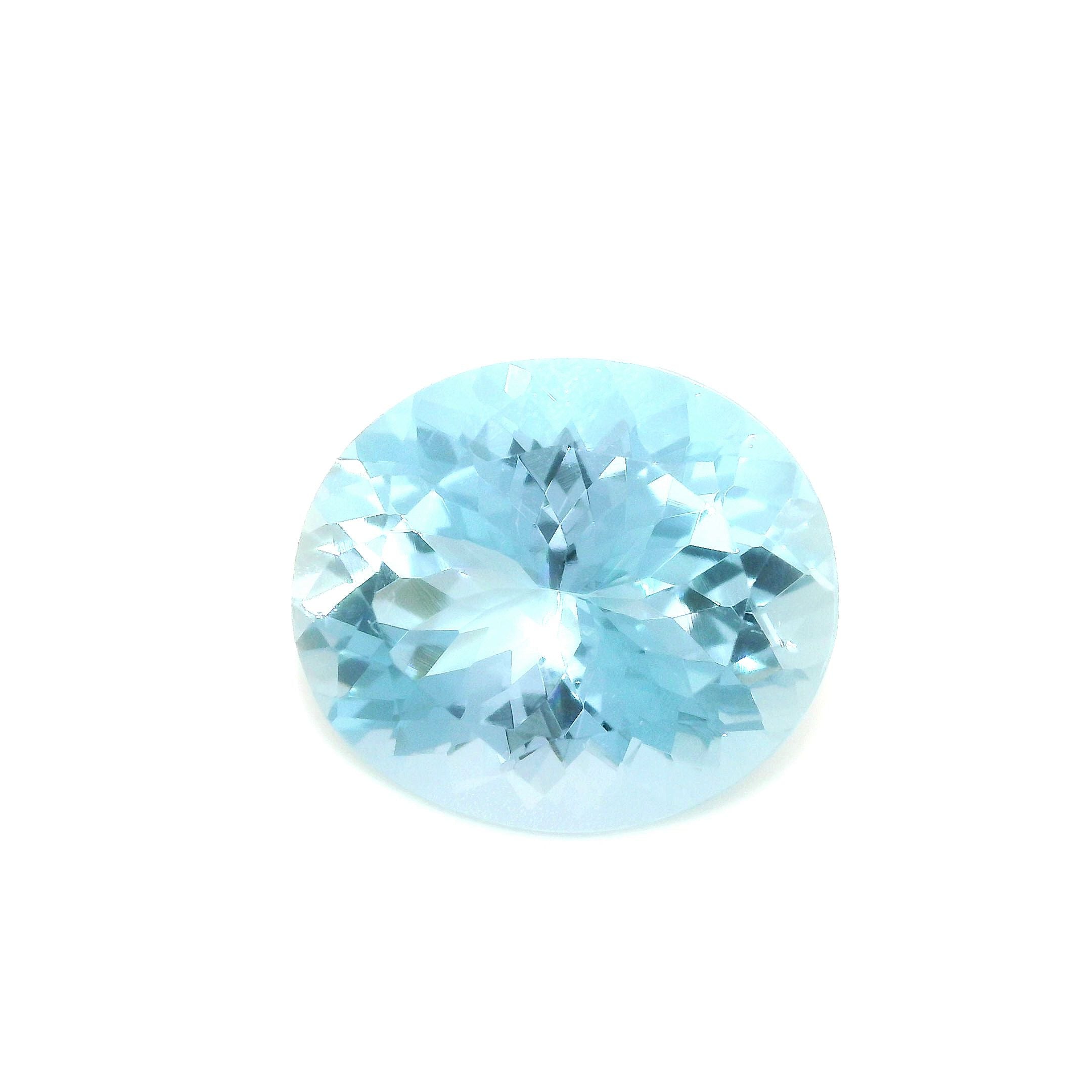 10.39 Karat Oval Form Aquamarine Gemstone