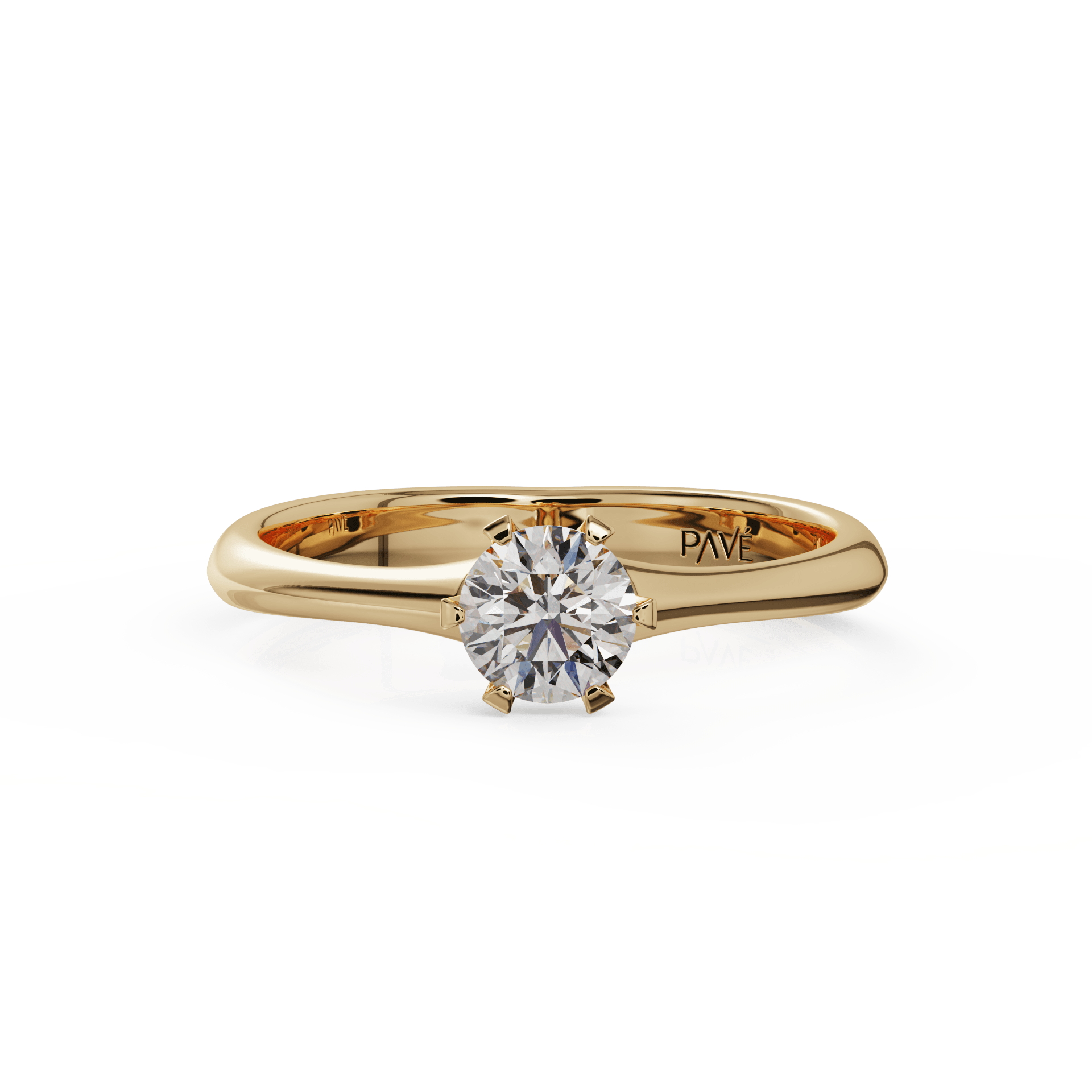 yellow gold - round