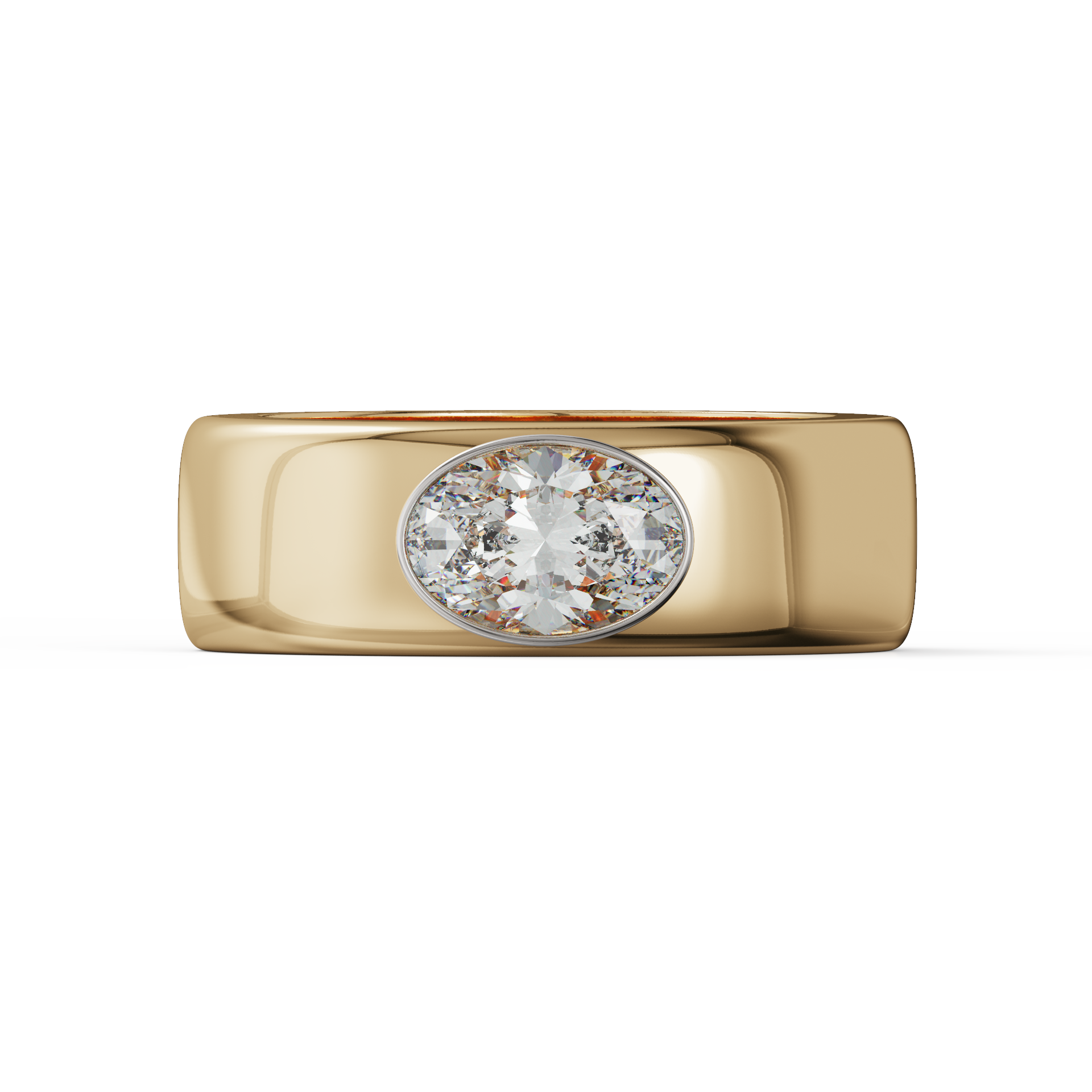 yellow gold - oval