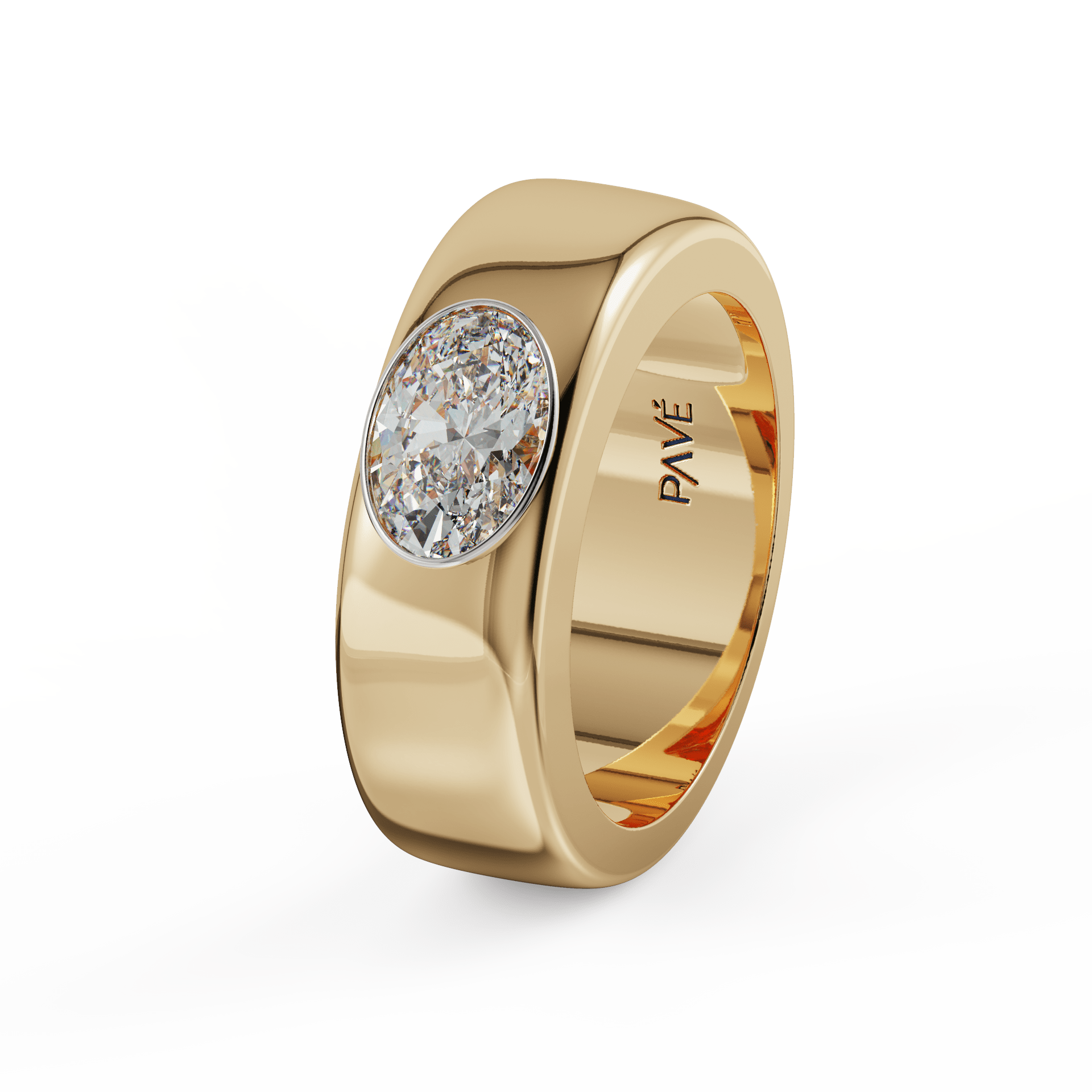 yellow gold - oval