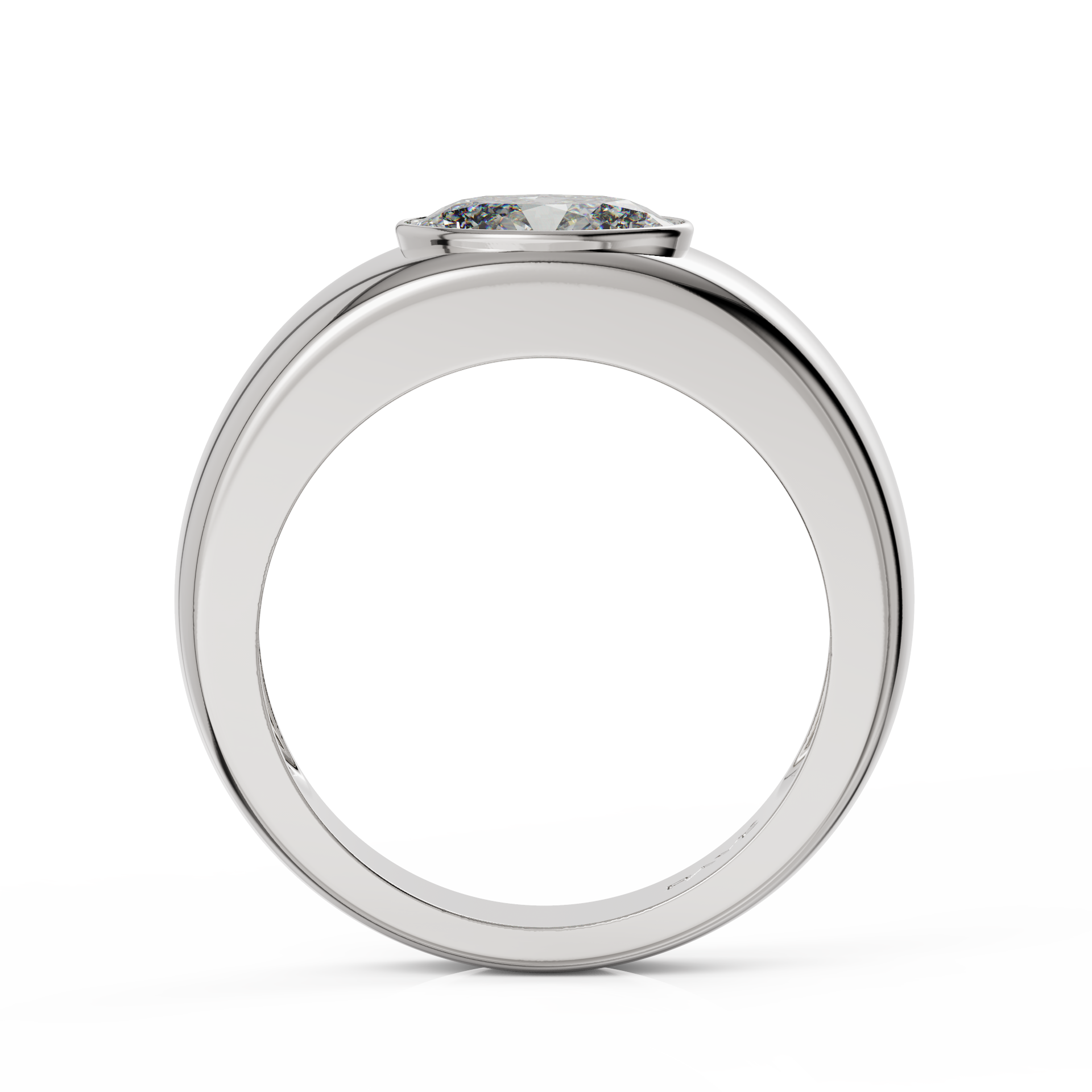 white gold - oval