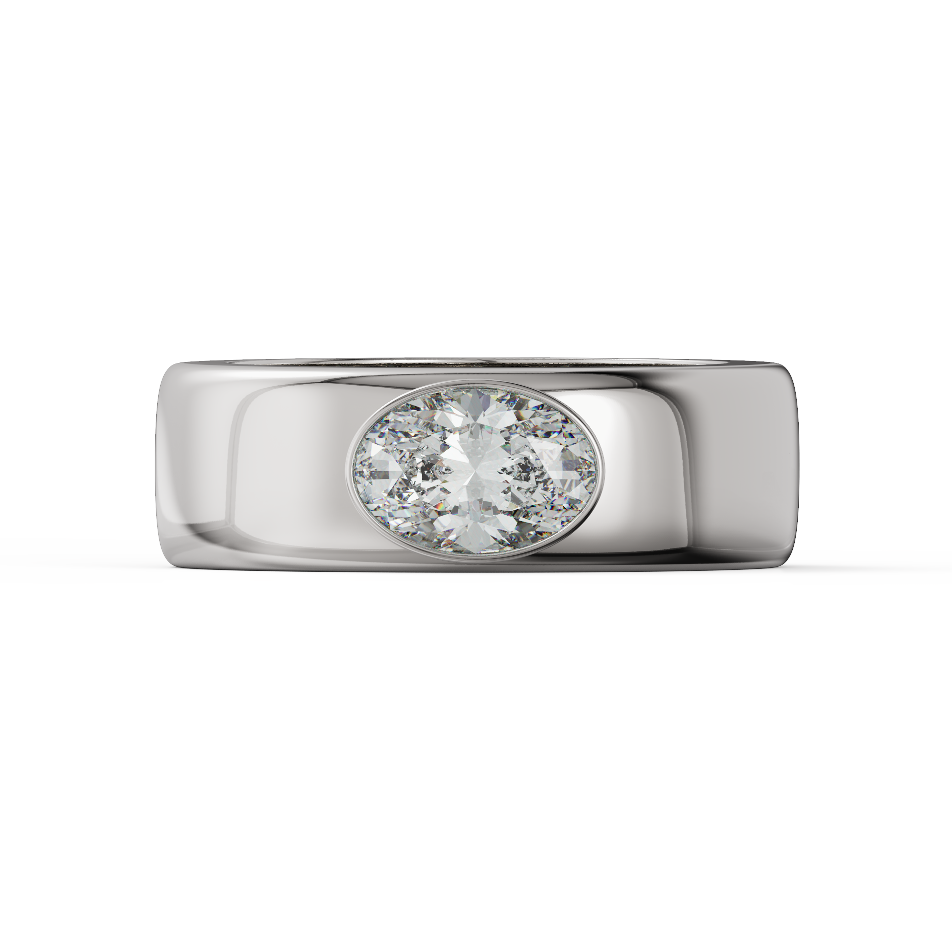 white gold - oval