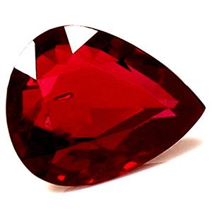0.67 Karat Tropfen Form Ruby Gemstone