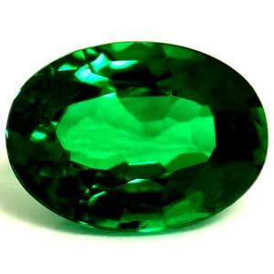 0.67 Karat Oval Form Emerald Gemstone