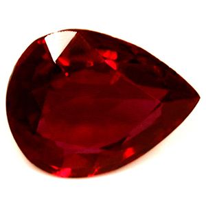 0.52 Karat Tropfen Form Ruby Gemstone