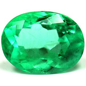 7.68 Karat Oval Form Emerald Gemstone