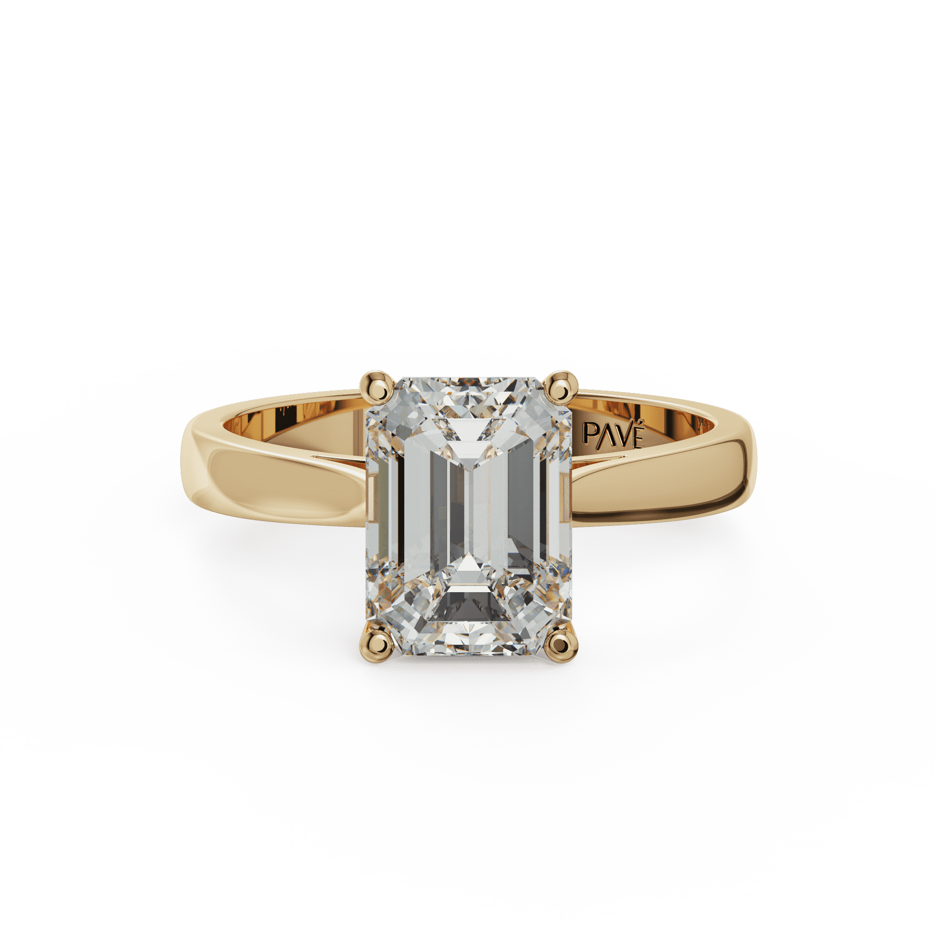yellow gold - emerald