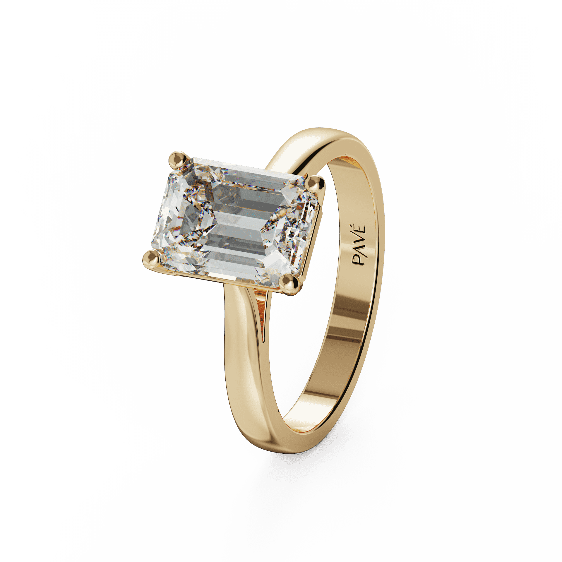 yellow gold - emerald