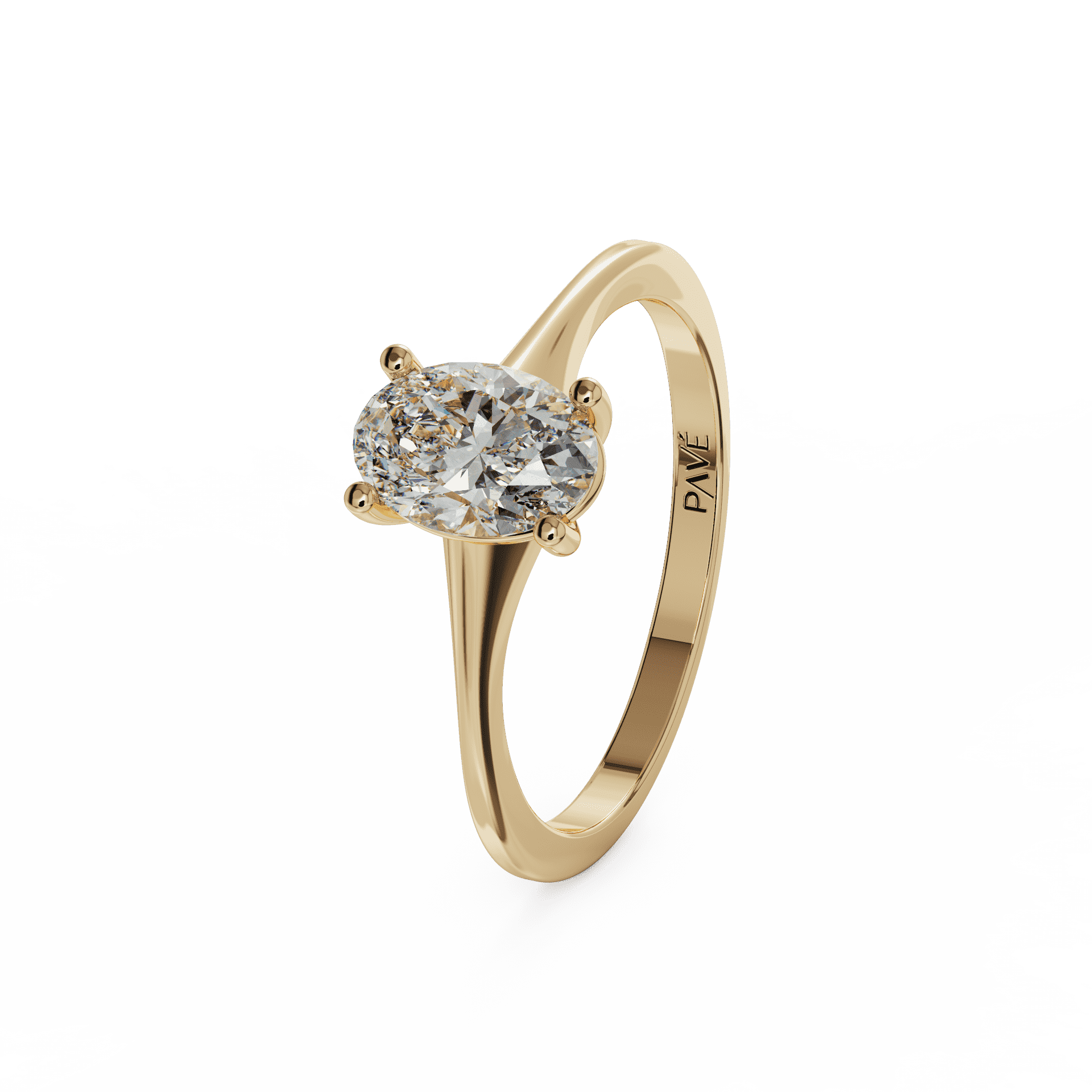 yellow gold - oval