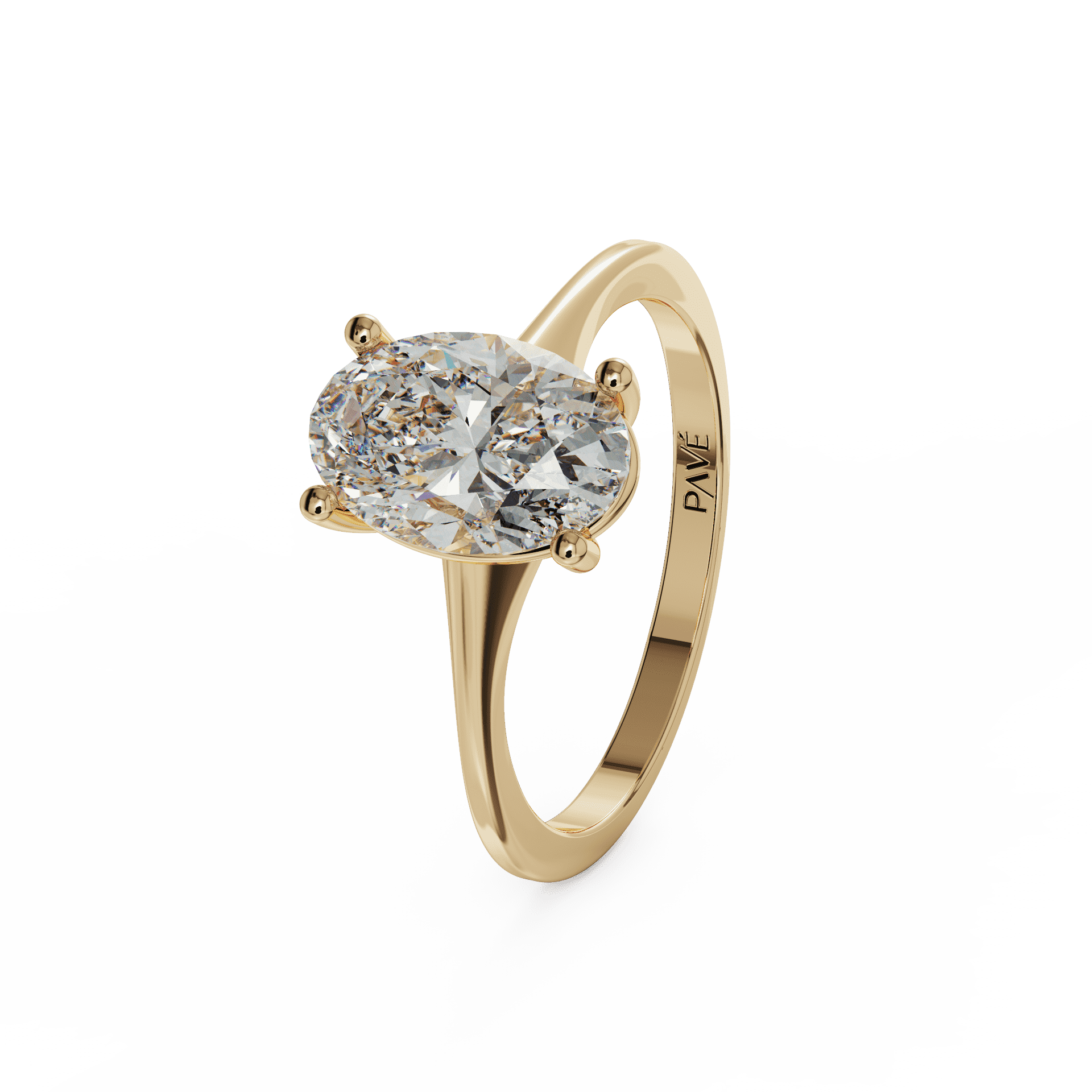 yellow gold - oval