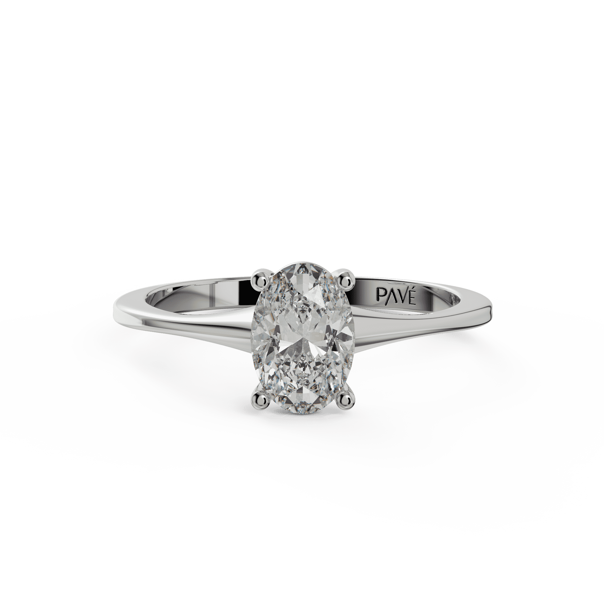 white gold - oval