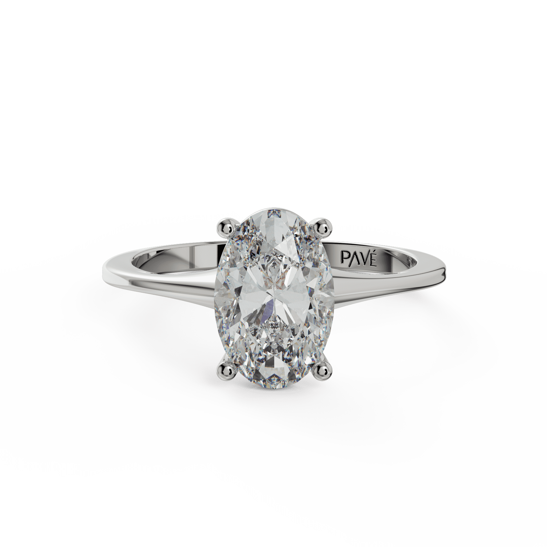 white gold - oval