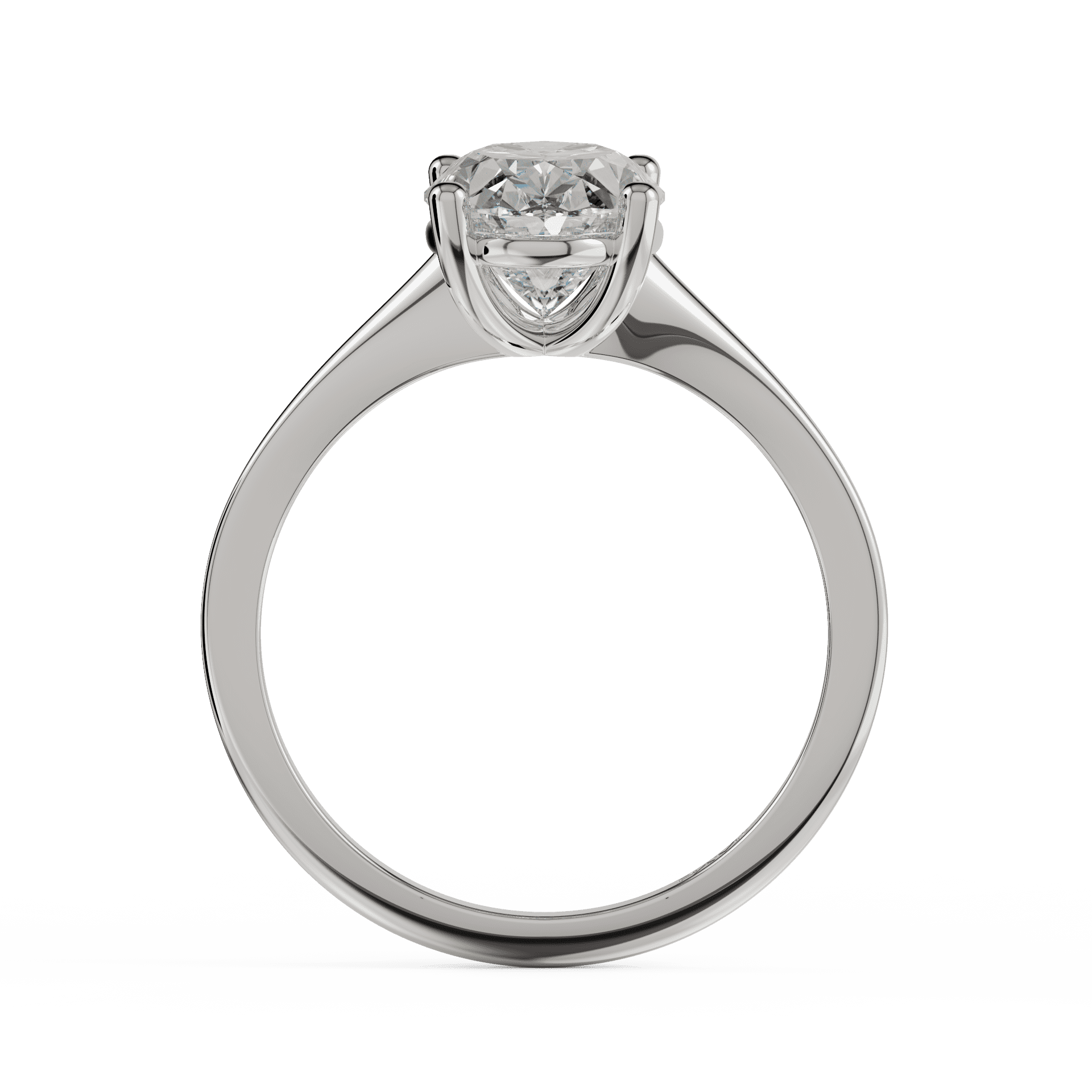 white gold - oval