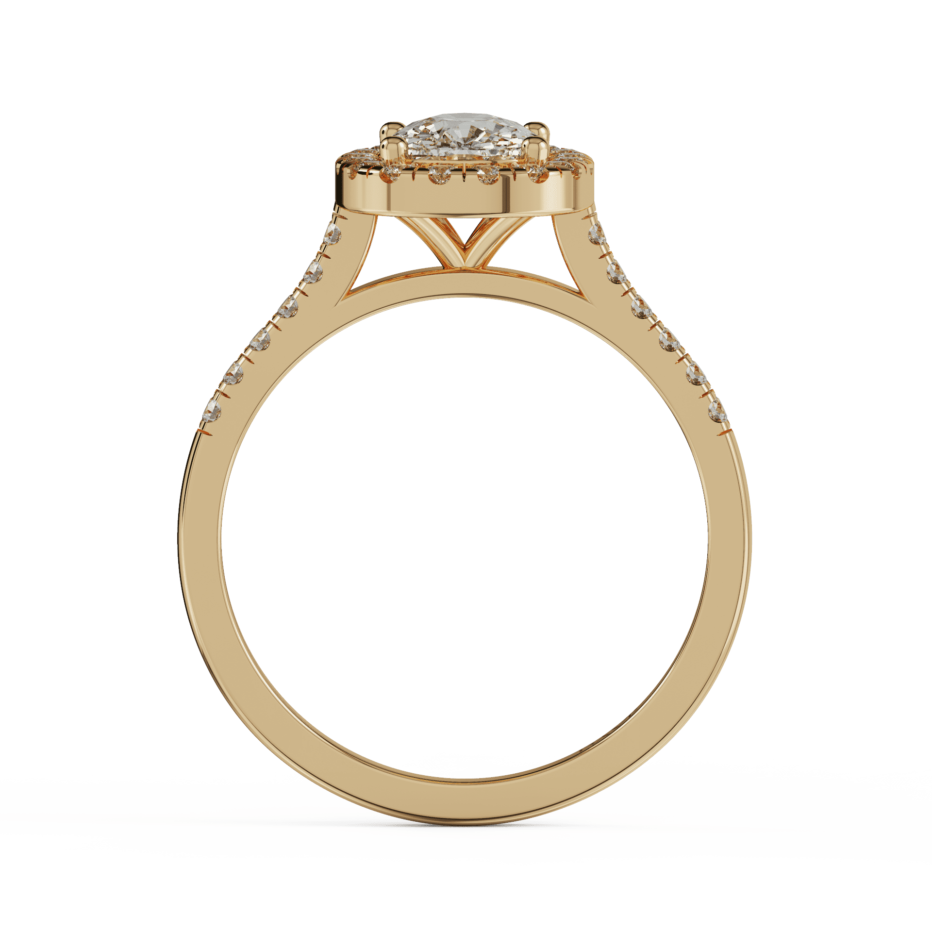 yellow gold - cushion