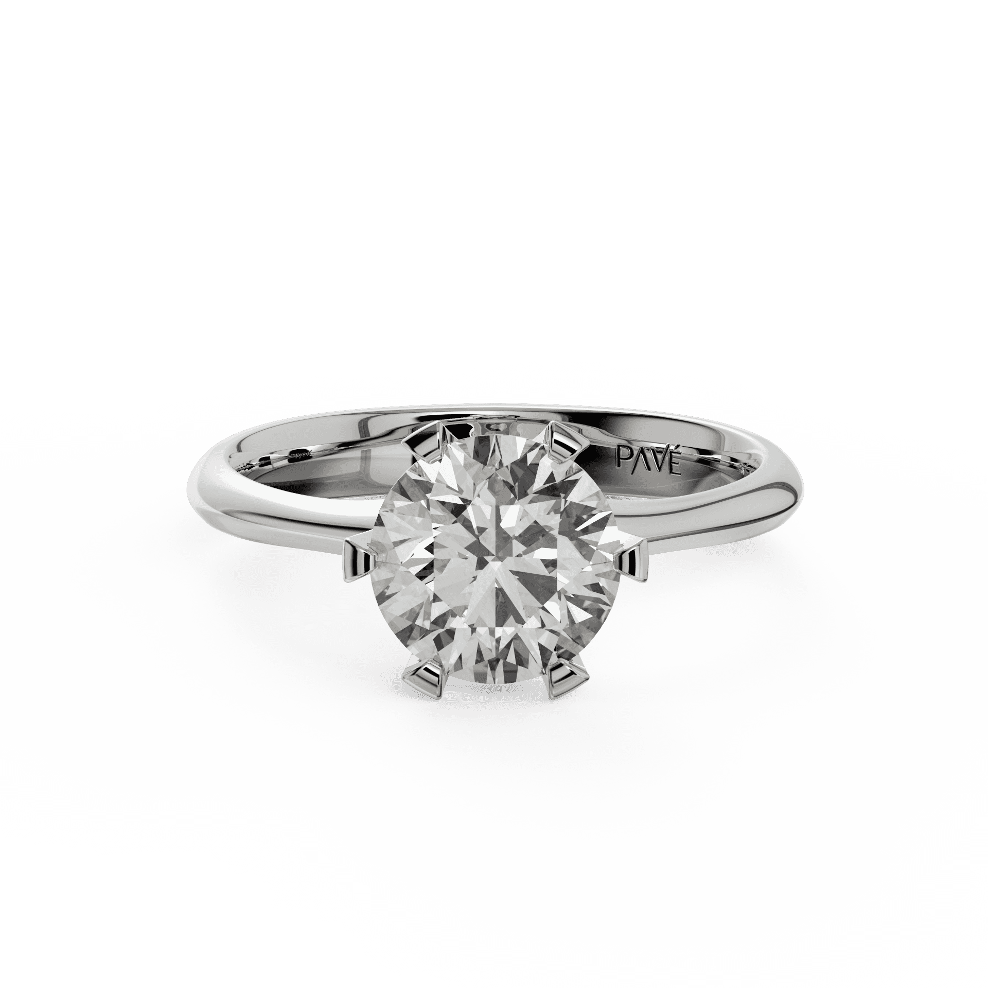 white gold - round