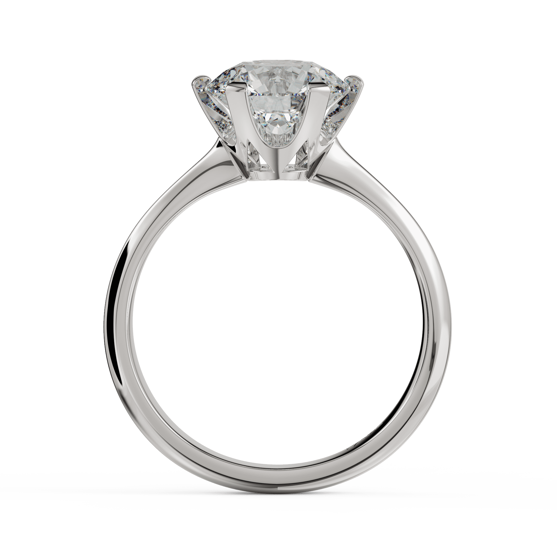 white gold - round