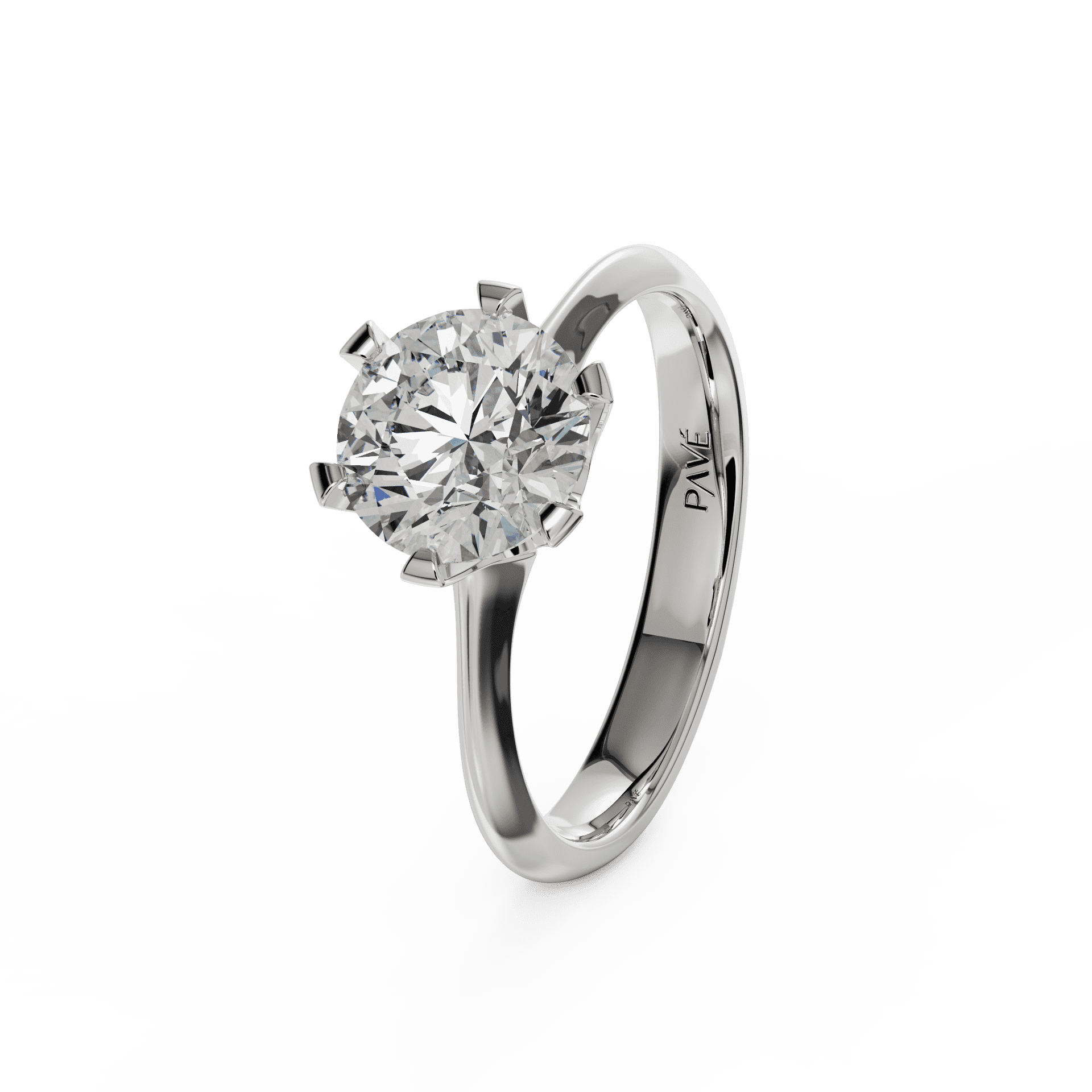white gold - round