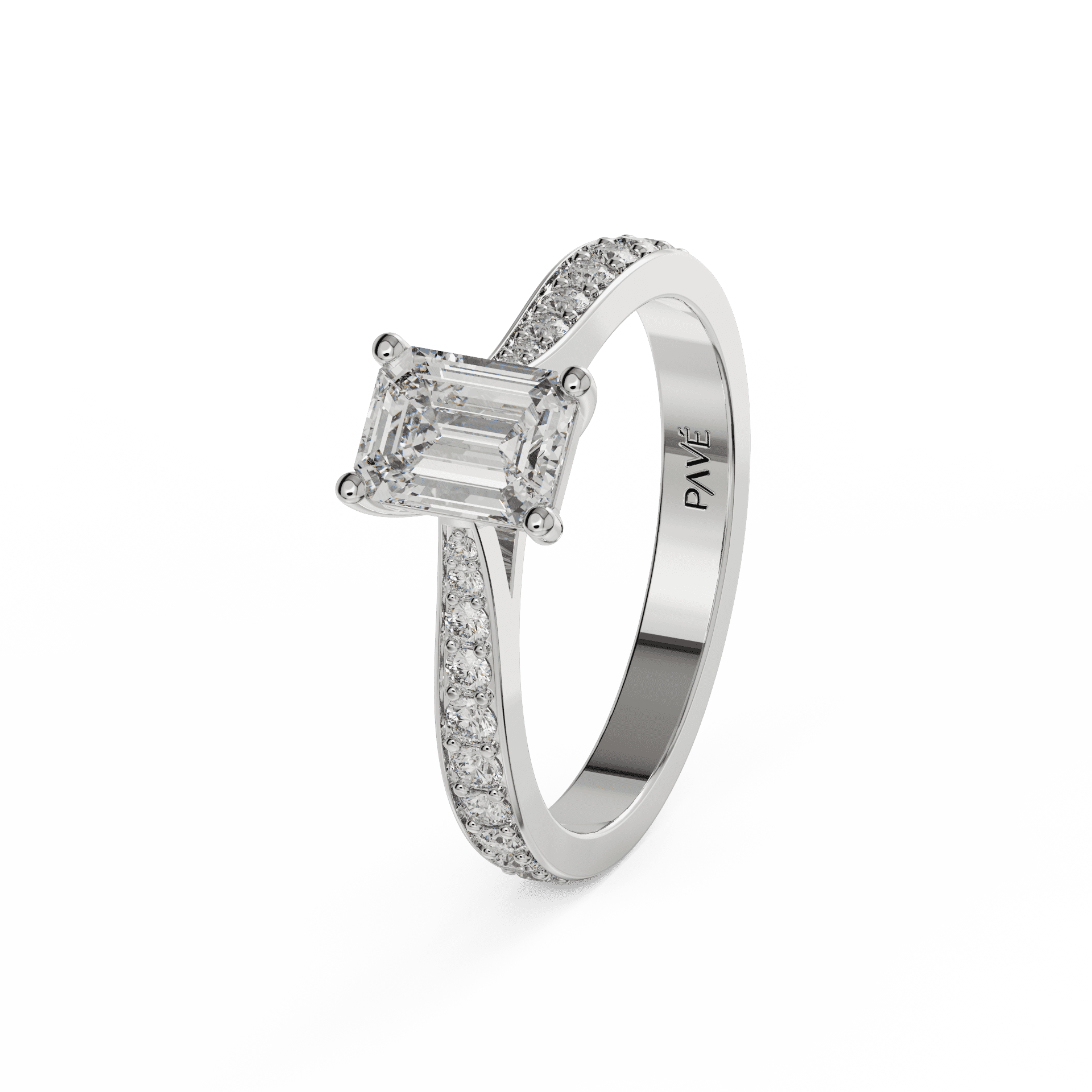 white gold - emerald