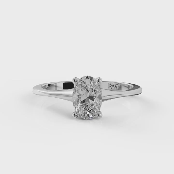 white gold - oval