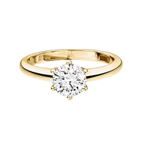 Diamantring New York in Gelbgold – Farbe G|VS
