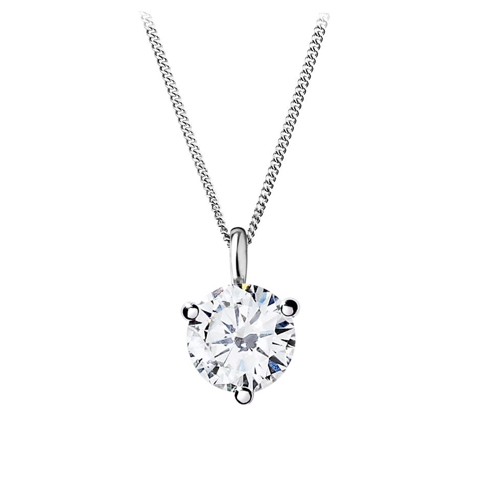 3-Krappenfassung mit 0.52 karat Brillant Form Naturdiamant