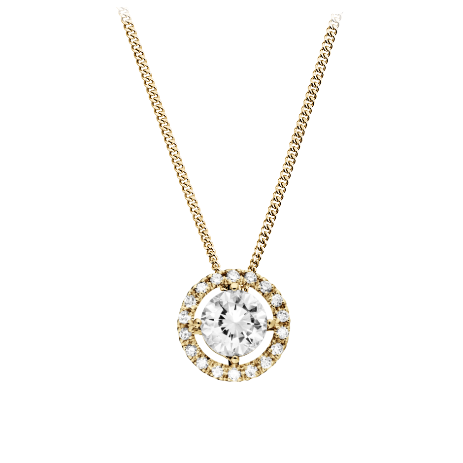 Halo mit 0.75 karat Brillant Form Naturdiamant