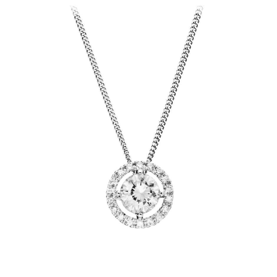Halo with 0.18 carat Round Shape Natural Diamond