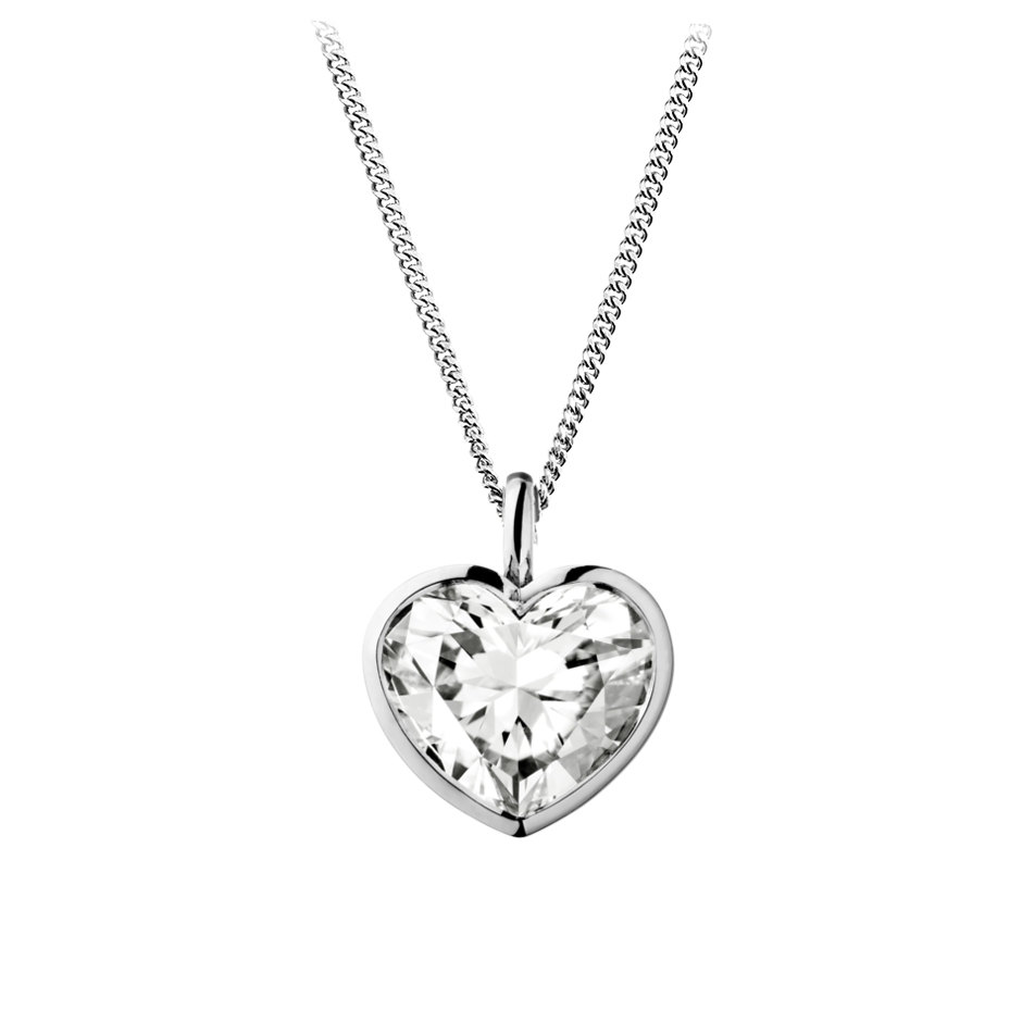 Zargenfassung mit 1.02 karat Herz Form Naturdiamant