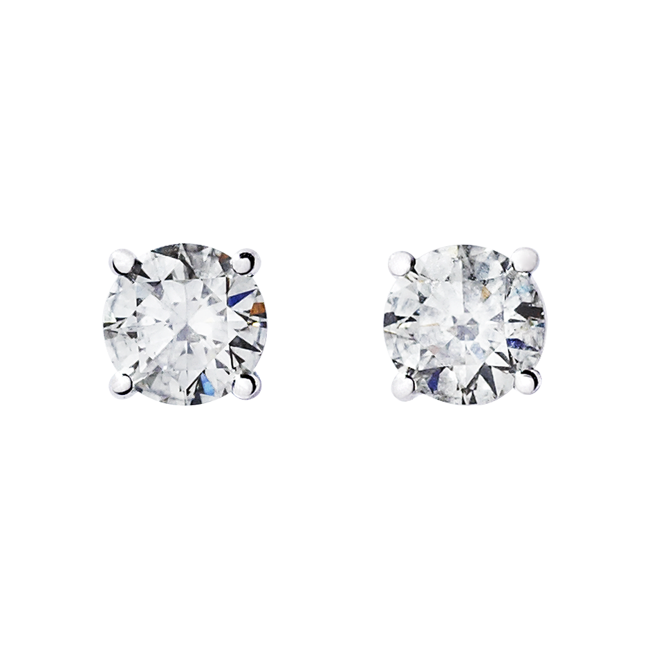 4-Krappenfassung With 0.37 Karat Brillant Form Naturdiamant