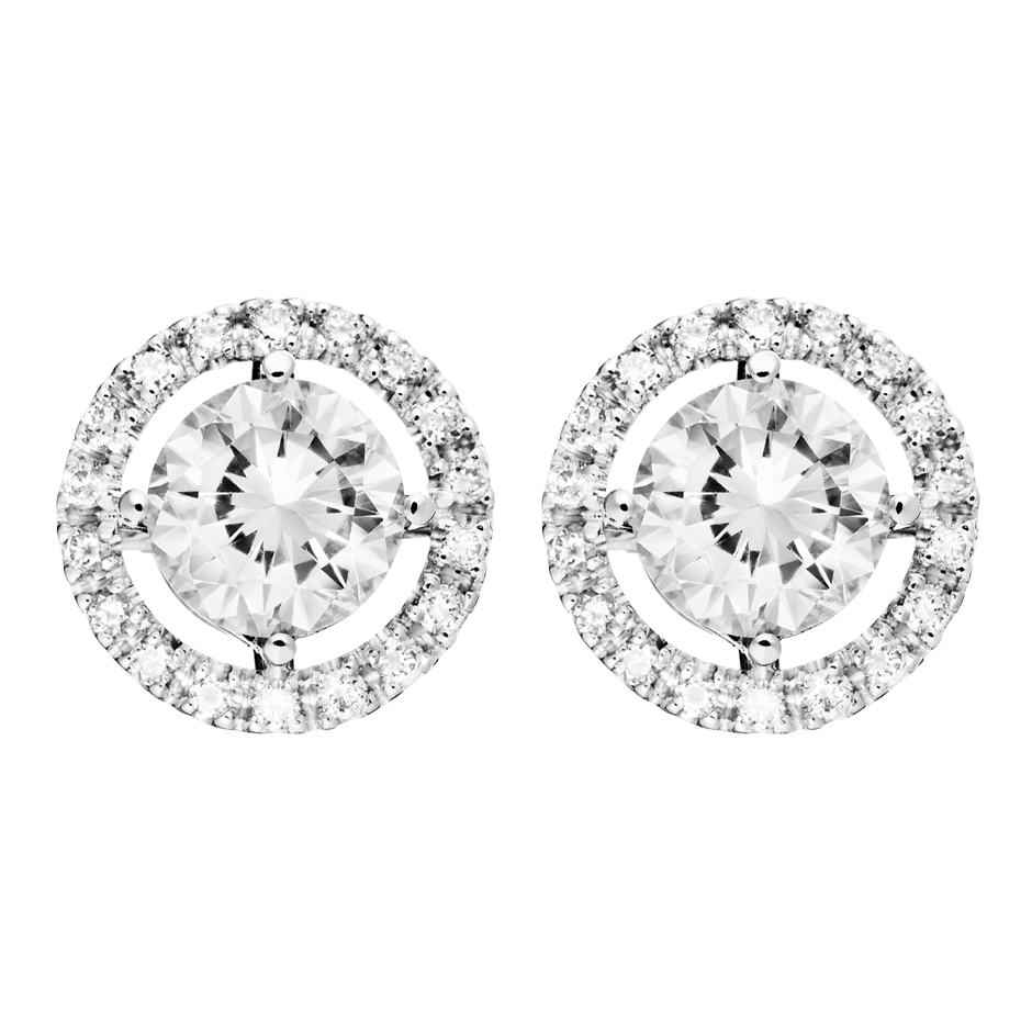 Halo With 0.35 Karat Brillant Form Naturdiamant