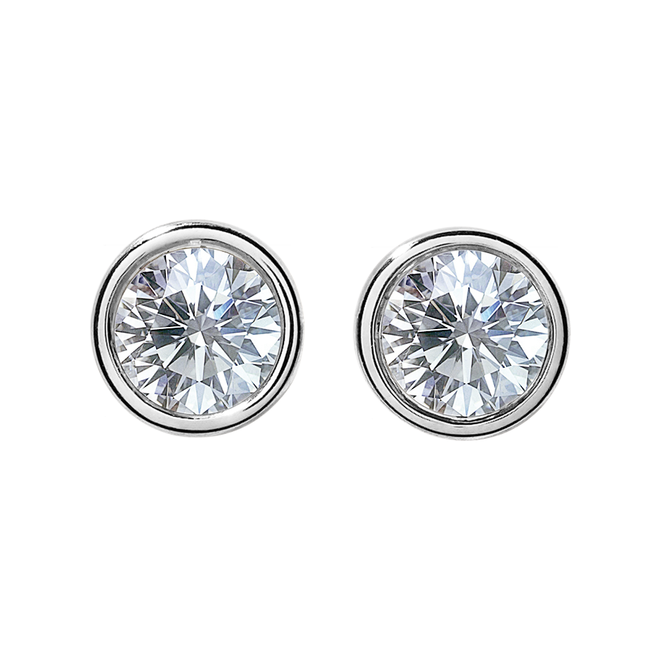 Zargenfassung With 1.04 Karat Brillant Form Labordiamant