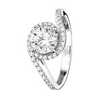 Diamantringe in Weißgold – Modell St. Petersburg