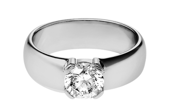 Weißgoldring Rome