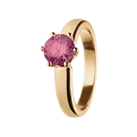Farbsteinring Turmalin Roségold