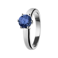 	Platinring Farbsteinring