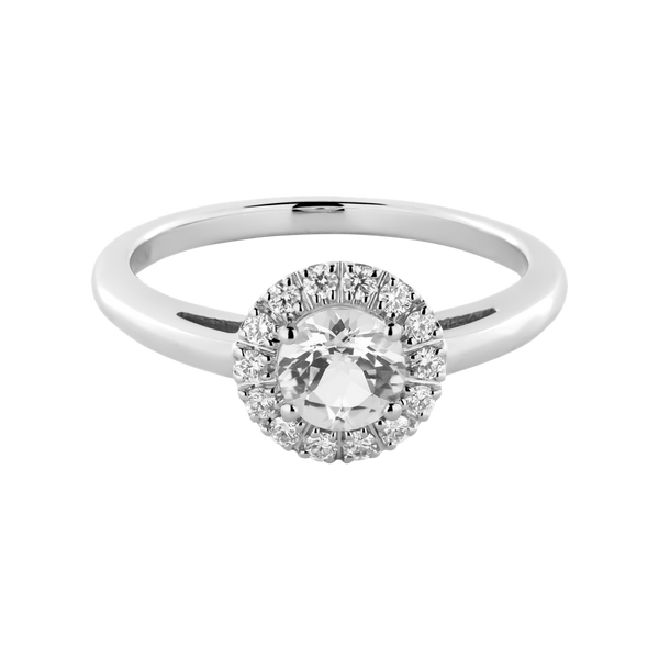 white gold - round
