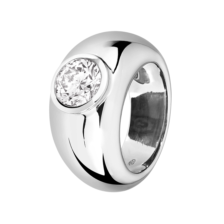 white gold - round